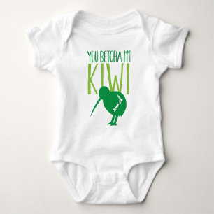 NEW ZEALAND FUNNY You BETCHYA I'm KIWI bird Baby Bodysuit