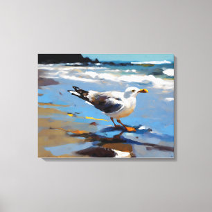 New Zealand Gull - Wrapped Canvas Print
