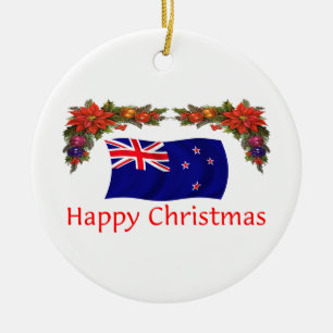 New Zealand Happy Christmas Ceramic Tree Decoration