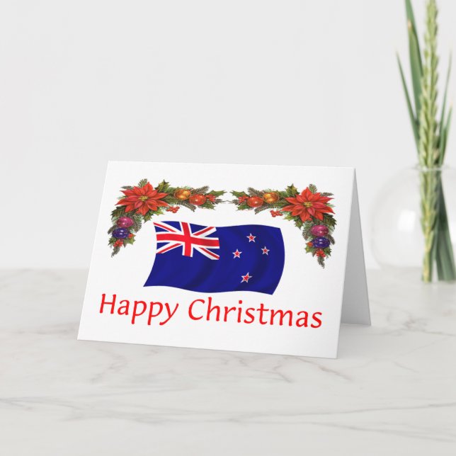 New Zealand Happy Christmas Holiday Card (Front)