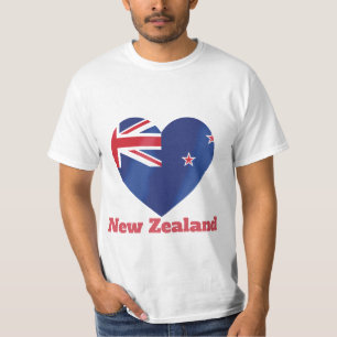 New Zealand Heart Flag T-Shirt