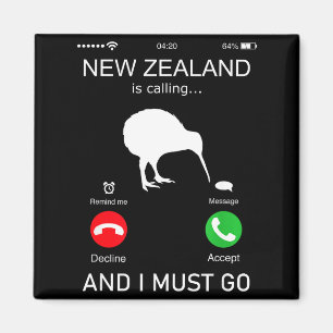 New Zealand Is Calling And I Must Go, Zealand Funn Magnet