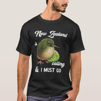 New Zealand Is Calling Kiwi Bird Wildlife Fruit An T-Shirt