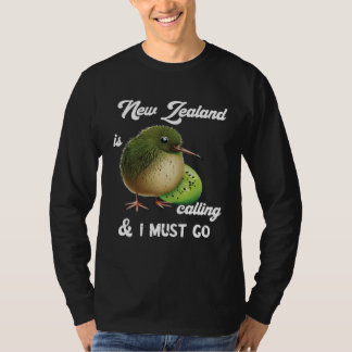 New Zealand Is Calling Kiwi Bird Wildlife Fruit An T-Shirt