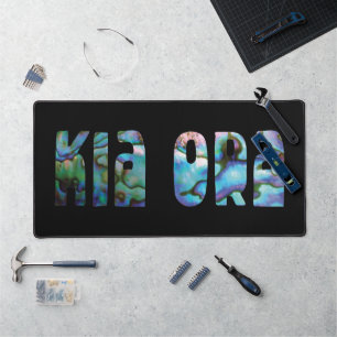 NEW ZEALAND KIA ORA GREETING PAUA DESK MAT