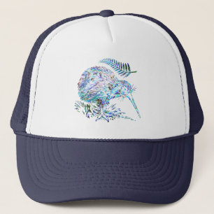 NEW ZEALAND KIWI AND FERN PAUA TRUCKER HAT