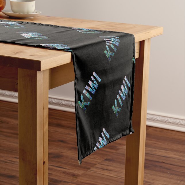 NEW ZEALAND KIWI AOTEAROA PAUA SHORT TABLE RUNNER (In Situ)