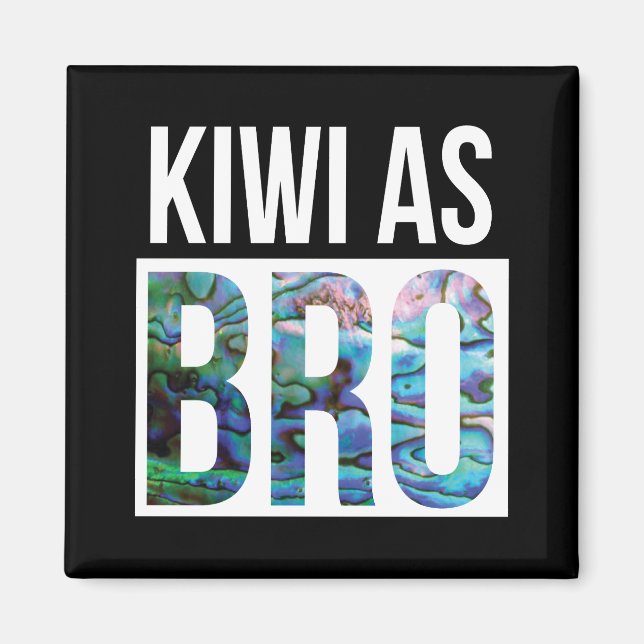 NEW ZEALAND KIWI AS BRO PAUA MAGNET (Front)