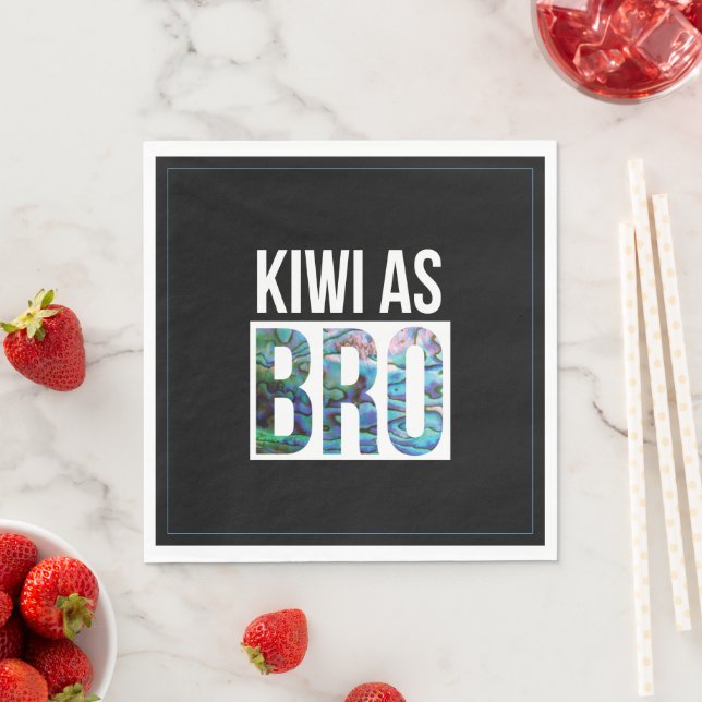 NEW ZEALAND KIWI AS BRO PAUA NAPKIN (Insitu)