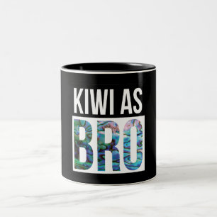 NEW ZEALAND KIWI AS BRO PAUA Two-Tone COFFEE MUG