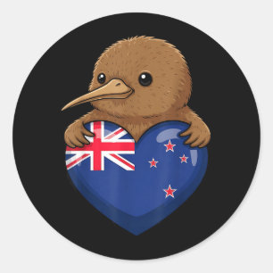 New Zealand Kiwi Bird Classic Round Sticker