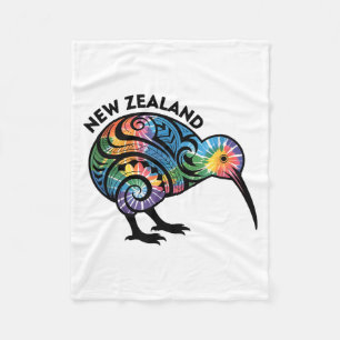 New Zealand Kiwi Bird  Fleece Blanket