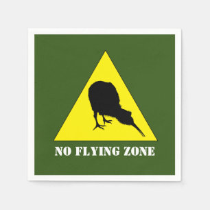 New Zealand, Kiwi Bird & No Flying Zone /Aotearoa Napkin