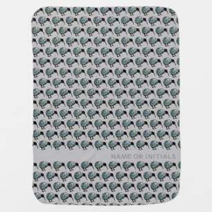 NEW ZEALAND KIWI BIRD PAUA KORU NZ PATTERN KIDS BABY BLANKET