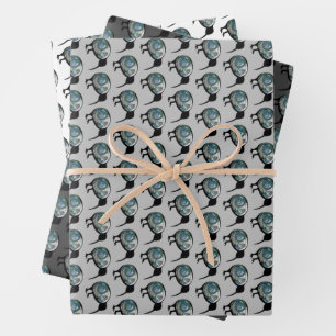 NEW ZEALAND KIWI BIRD PAUA SHELL FERN KORU NEUTRAL WRAPPING PAPER SHEET