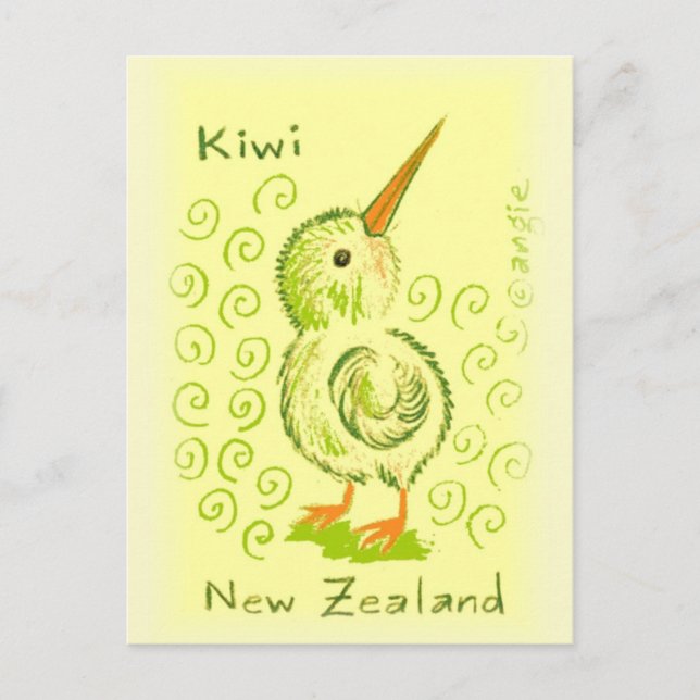 New Zealand Kiwi Bird Postcard (Front)