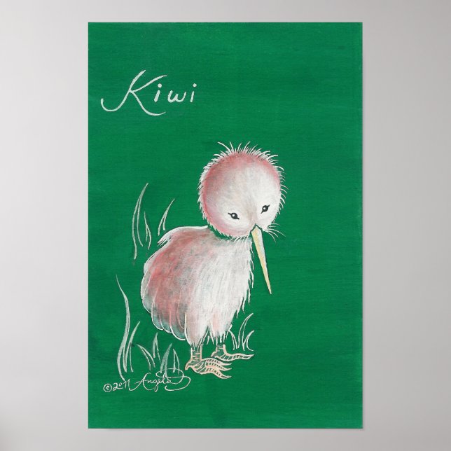 New Zealand Kiwi Bird Poster (Front)