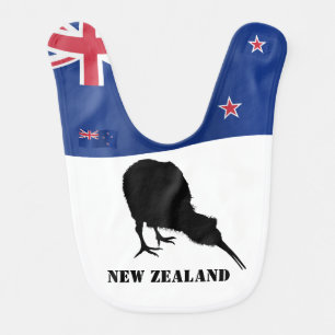 New Zealand & Kiwi Bird Sillhouette / Aotearoa Bib