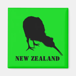 New Zealand & Kiwi Bird Sillhouette / Aotearoa Magnet