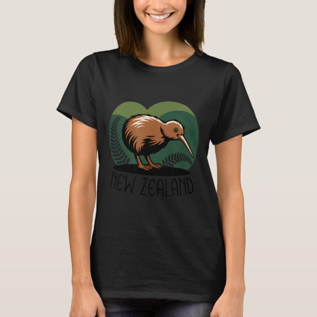 New Zealand Kiwi Bird  T-Shirt (Front)
