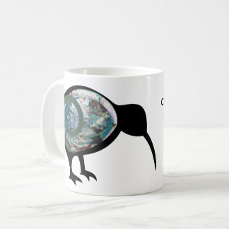 NEW ZEALAND KIWI BLACK PAUA FERN KORU CUSTOM NZ COFFEE MUG