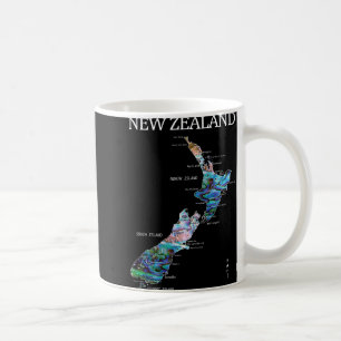 New Zealand Kiwi Detailed Map Coffee Mug
