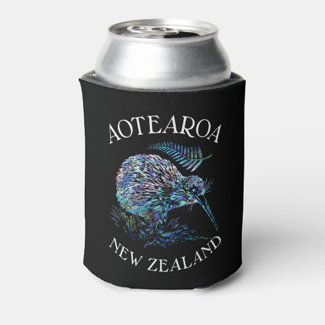 NEW ZEALAND KIWI FERN PAUA CAN COOLER (Can Back)