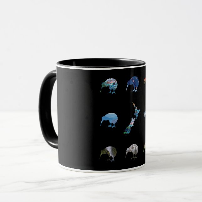 NEW ZEALAND KIWI FERN PAUA MUG (Front Left)