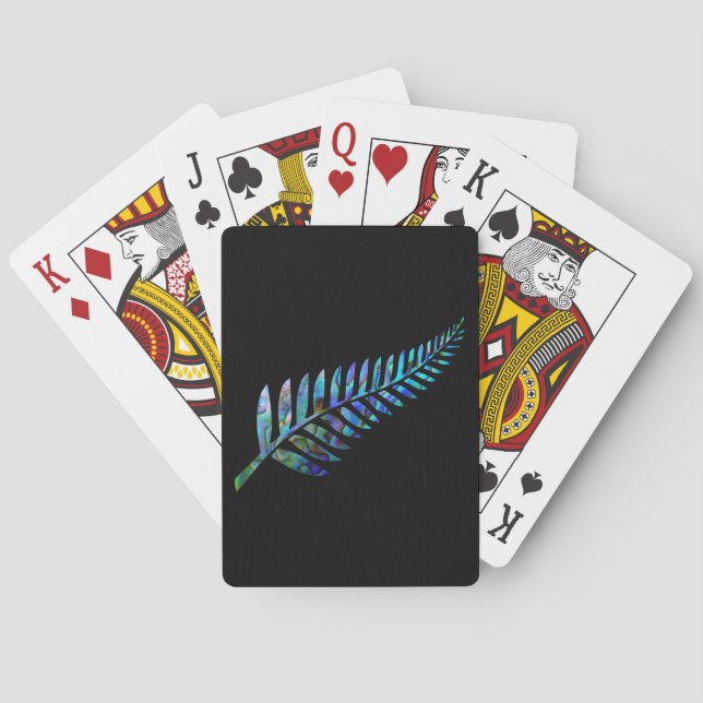 NEW ZEALAND KIWI FERN SIMPLE PAUA PLAYING CARDS (Back)