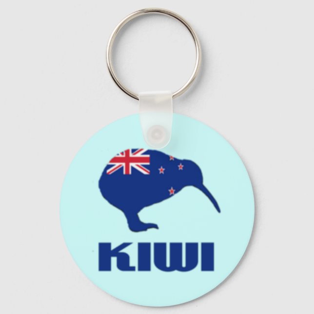 New Zealand Kiwi Keychain Flag (Front)