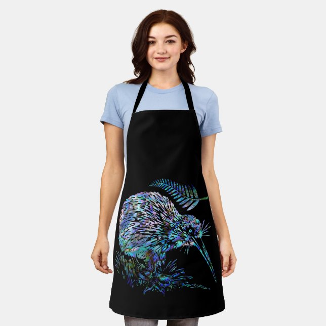 NEW ZEALAND KIWI PAUA APRON (Worn)