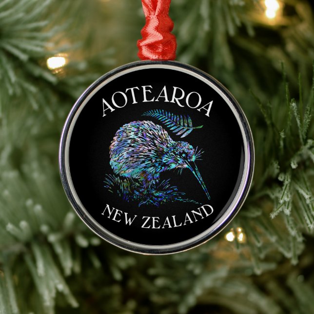 NEW ZEALAND KIWI PAUA CHRISTMAS ORNAMENT (Tree)