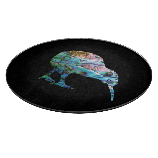 NEW ZEALAND KIWI PAUA CUTTING BOARD (Corner)