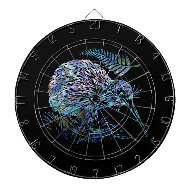 NEW ZEALAND KIWI PAUA DARTBOARD (Front)