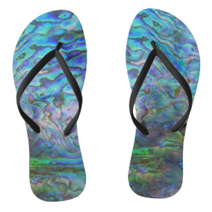 NEW ZEALAND KIWI PAUA FLIP FLOPS