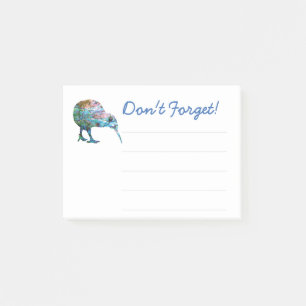 NEW ZEALAND KIWI PAUA POST-IT NOTES