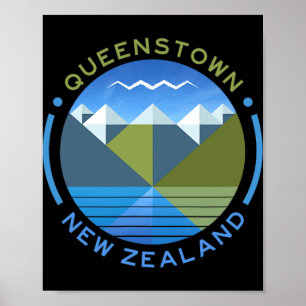 New Zealand Kiwi Queenstown  Poster