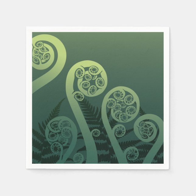 New Zealand Koru ferns Napkin (Front)