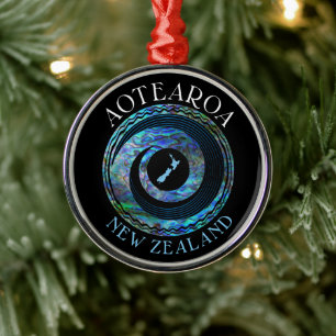 NEW ZEALAND KORU PAUA CHRISTMAS ORNAMENT