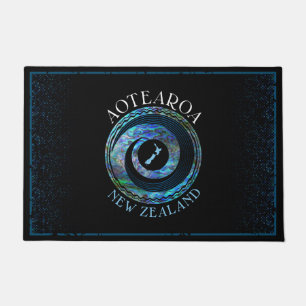 NEW ZEALAND KORU RINGS PAUA DOORMAT
