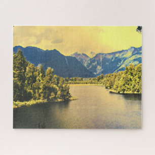 New Zealand Lake Matheson South Island Jigsaw Puzzle