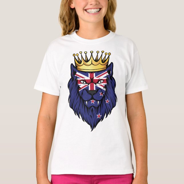New Zealand  Lion King Flag T-Shirt (Front)