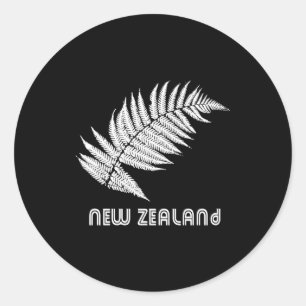 New Zealand Long Sleeve _1  Classic Round Sticker