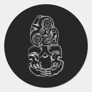 New Zealand Maori Lynesian Vintage Hei-tiki  Classic Round Sticker