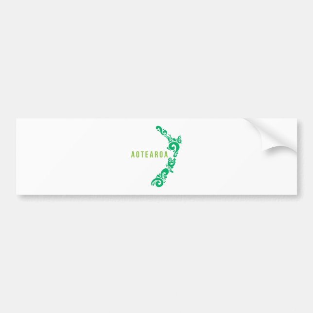 New Zealand Map Aotearoa New Zealander Gift Idea Bumper Sticker (Front)