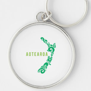 New Zealand Map Aotearoa New Zealander Gift Idea Key Ring