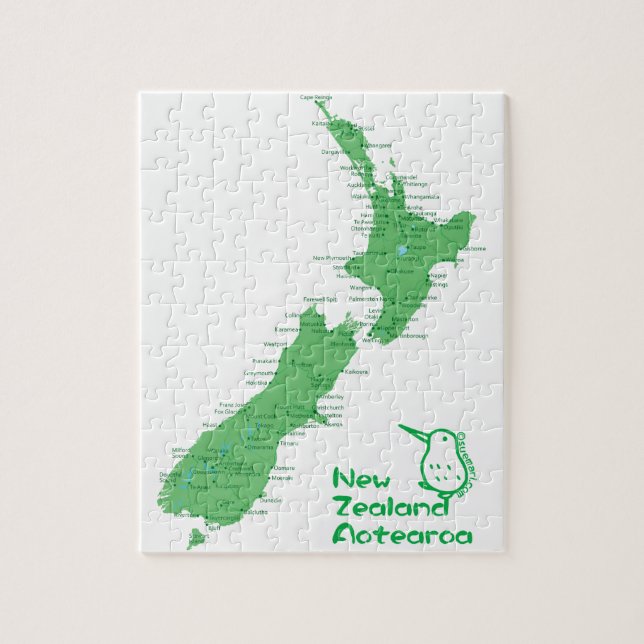 New Zealand Map Jigsaw Puzzle (Vertical)