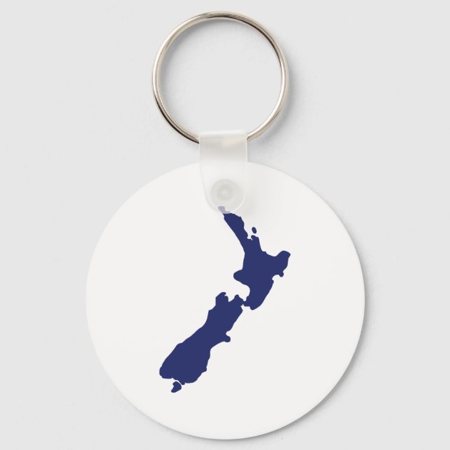 New Zealand Map Key Ring (Front)