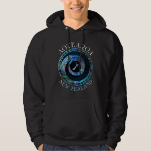 NEW ZEALAND MAP KORU PAUA HOODIE