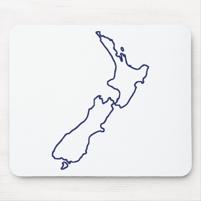 New Zealand Map Mouse Mat (Front)